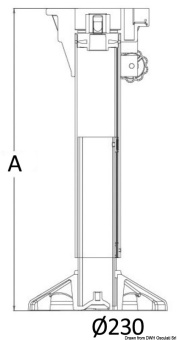 Osculati 48.707.01 - WAVERIDER Pedestal with Shock Absorber 340/450 mm