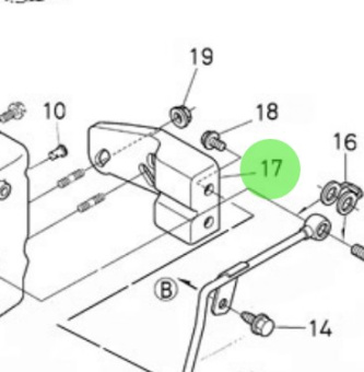 Nanni Diesel 970313614 - Injection Pump Bracket for N4.115 Engines