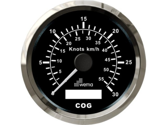 Wema 110693 - Silverline GPS/Speed/Compass GPS 30 Knots Black