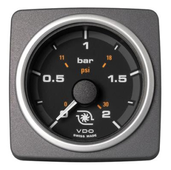 VDO AcquaLink Boost Pressure Gauge