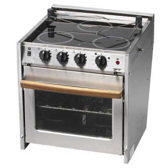 Force 10 F65335 - 3 flames Euro standard ceramic hob cooker with