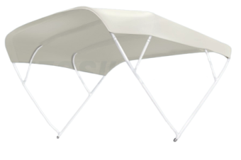 Sun Top Model 'Sixty', White, 300x156x252cm; Aluminum Polished Frames