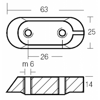 E. Polipodio Aluminium Small Plate For Yamaha Engine 8-300 HP 4T