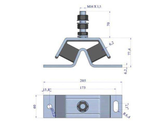 V-Shaped Marine Engine Mount - Max. Weight 75 kg