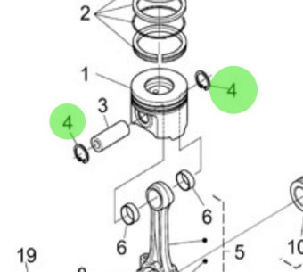 Nanni Diesel 970314793 - Circlip for N4 Series Engines