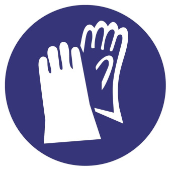 Marine Hand Protection Must Be Worn Safety Sticker, Protective Gloves Symbol, Soft PVC