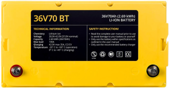 Rebelcell 36070REUABT - 36V70 Li-Ion Battery with Bluetooth (2.69 kWh)
