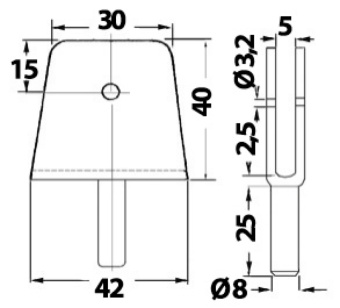 Osculati 46.109.00 - Fork+Bush For Tarpaulin AISI316