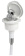 Osculati Classic Evo White Door Flat Mounting Boat Shower with Mizar Chromed Brass Push-Button Shower Head Ø95 mm with Net PVC Hose 2,5 meter - 15.250.00