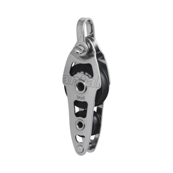 Antal 00331 - Stainless Steel 316 Mini Block Series 34x6, Ball Bearing, Fiddle Block + Becket