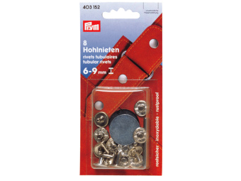 Prym Hollow Rivets 4-6mm Silver-coloured