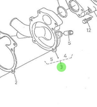 Nanni Diesel 970313117 - Fresh Water Pump Support Assembly and Volute for Marine Engines