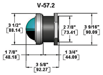 Ritchie Compass 'Explorer V-57.2', 12V, Dash Mount Compass, Dial Ø69,9mm/5°, Black