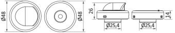 Osculati 14.186.14 - Watertight Nylon Vertical Fairlead 