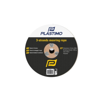 Plastimo Mooring Rope 3-strands Ø8mm L200m - Black