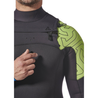 Plastimo P203232 - Performance 3/2mm Neoprene Suit - FC Men's Grey/Blue/Yellow Size L