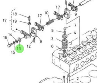 Nanni Diesel 970302015 - Washer for Valve Train and Control Linkages