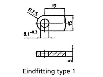 Uflex 65300E - Black Gas Spring, L=683 mm / S=300 mm / 30 kg