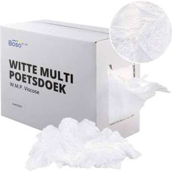 Viscose Multi Wiping Cloths Eco, Pure White 4kg Box (52 pcs)