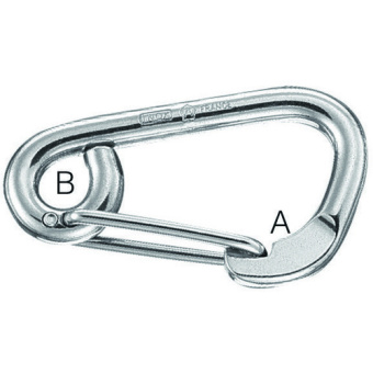 Plastimo 409786 - Stainless Steel Asymmetrical Carabiner 60mm