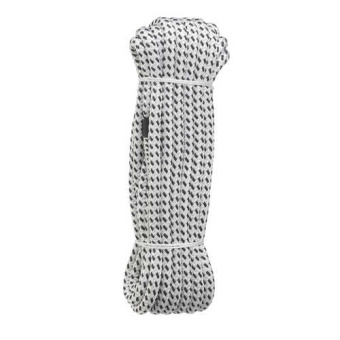 Plastimo 51608 - 16-plait Polyester Rope, Black/white, 12mm, L12m