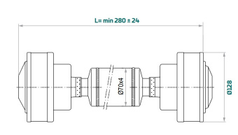 Aquadrive CVB21.10 – Moduline B10 Anti-Vibration CV Shaft System