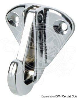 Osculati AISI 316 Stainless Steel Plate Hook with Spring Catch (Pack of 10)