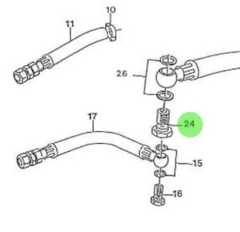 Nanni Diesel 970302159 - Banjo Bolt for Fuel Filter