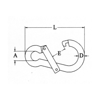 AISI 316 Carabiner With Asymmetric Opening Ø11 mm