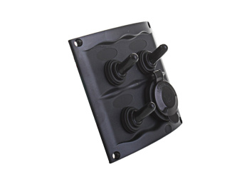 BEP 900-3WPS - Control Panel, 3 Switches + 20mm Plug, Splash Waterproof