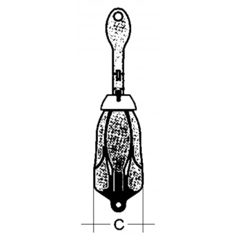 Stainless Steel Grapnel Anchor 2,50 kg