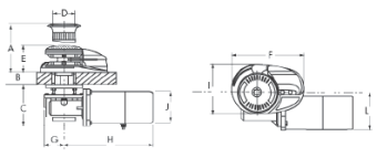 Lofrans Windlass Vertical, Model 'Project X3', 10mm, 12v, 1700w, Without Drum