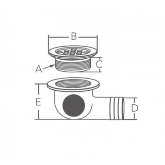 Marine Town Stainless Steel Discharge Strainer 2"