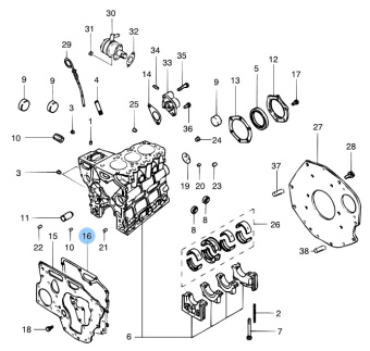 Vetus STM3903 - Gasket Front Plate