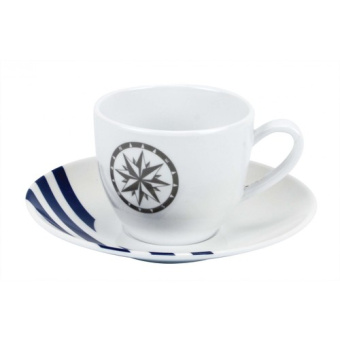 Plastimo 5280487 - Marina coffee cup and saucer