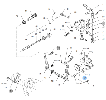 Vetus STM1346 - Shaft Assy for Regulator