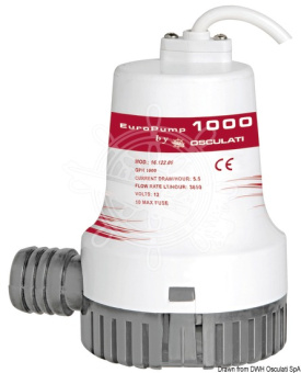 Osculati 16.122.06 - Europump II Submersible Bilge Pump 1000 12 V