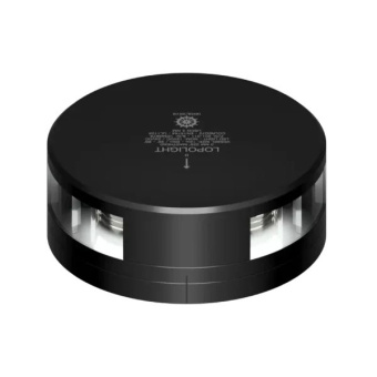 Lopolight 201-010KL-FB-B - Navigation Light 2NM 225° White, Masthead, Black Anodized W/FB Base