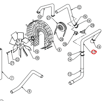 Northern Lights R518765 - Tube, Charge Air Cooler Inlet