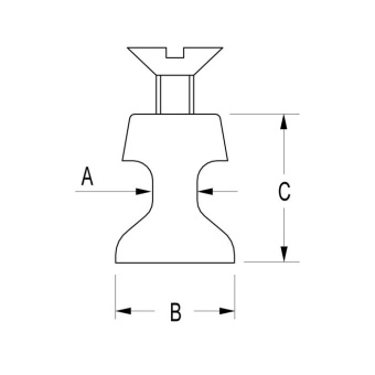 Ronstan RC00333 Series 22 & 26 Track Slug, 4.6mm x 13.0mm