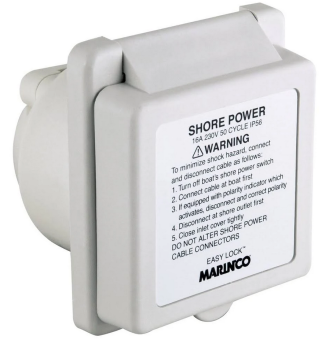 Marinco 301EL-BX - 16A Inlet Plastic Square 230V