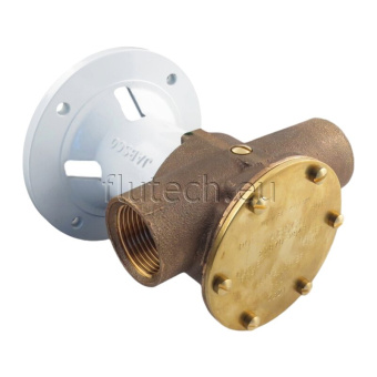 Jabsco 22870-2043 - BG 080, 1" BSP Flexible Bronze Impeller Pump with Flange Adapter, 2/3, NIT
