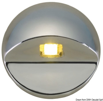 Osculati 12/24V IP67 Alcor Ambient LED Courtesy Light Ø38 mm Stainless Steel