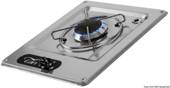 Osculati 50.101.43 - Stainless Steel Flush Mount Hob Unit 1 Burner 320x285 mm