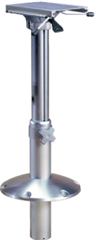 Allpa Aluminum Table Pedestal 'Orion' With Gas Lift Adjustment, H=355-675mm, With 360° Swivel