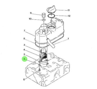 Nanni Diesel 970140306 - Oil Breather Shield for Cylinder Head Cover