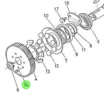 Nanni Diesel 970302104 - Injection Pump Camshaft Rivet Pin for 4.190HE Engines