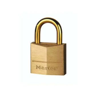 Masterlock Solid Padlock With 35mm Wide Brass Housing And Brass Bracket 35mm X 16mm