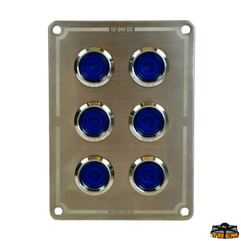 Trem L0606111 - Switch Panel Stainless Steel with 6 Utilities IP65