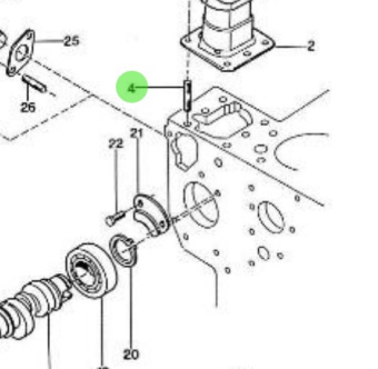 Nanni Diesel 970300103 - M8x20 Stud for Fuel System and Cylinder Head Assemblies